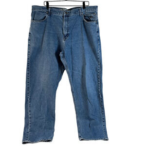 Harley-Davidson Mens Classic Straight Jeans Blue Medium Wash Denim Solid 42X34